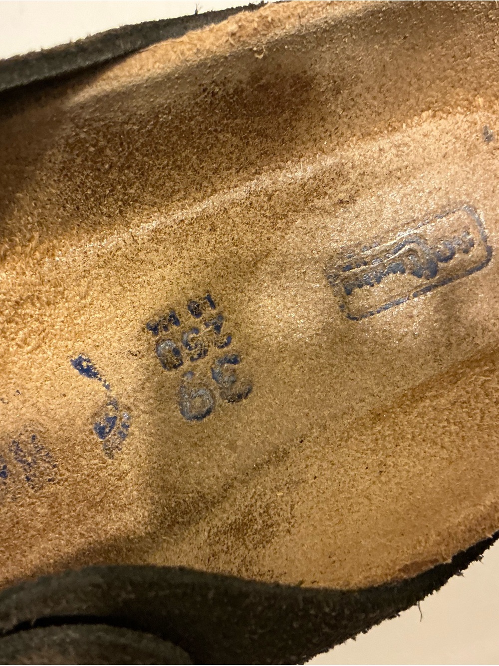 Birkenstock Two-Strap Suede softbed Slide Sandal - Dark Brown 39 - Picture 8 of 9